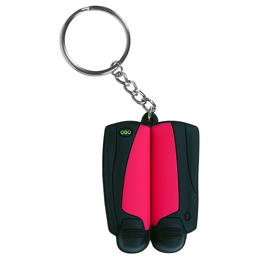 OBO keyring legguard/kicker pink/black