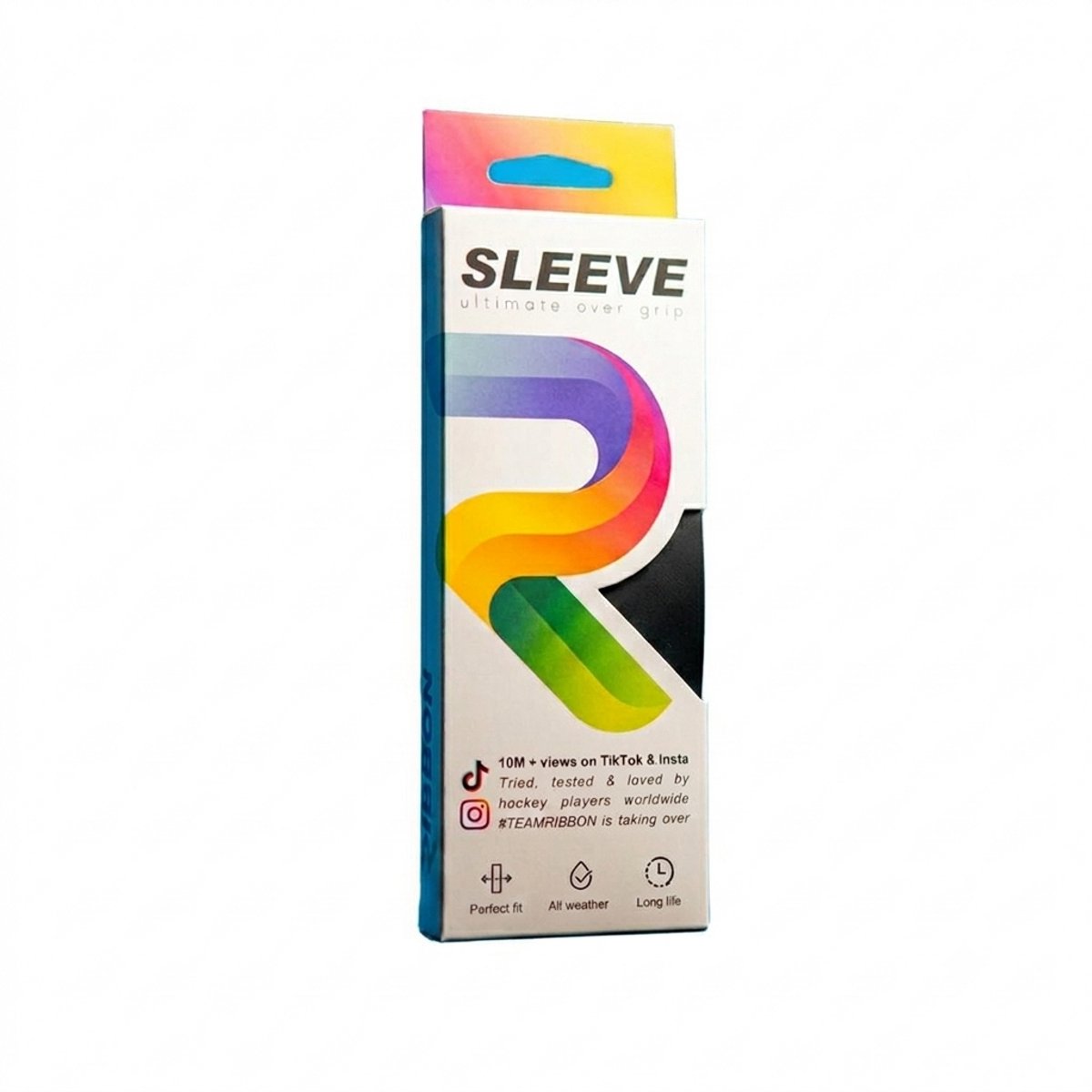 sleeve, over grip, regenboog, hockey, verpakking