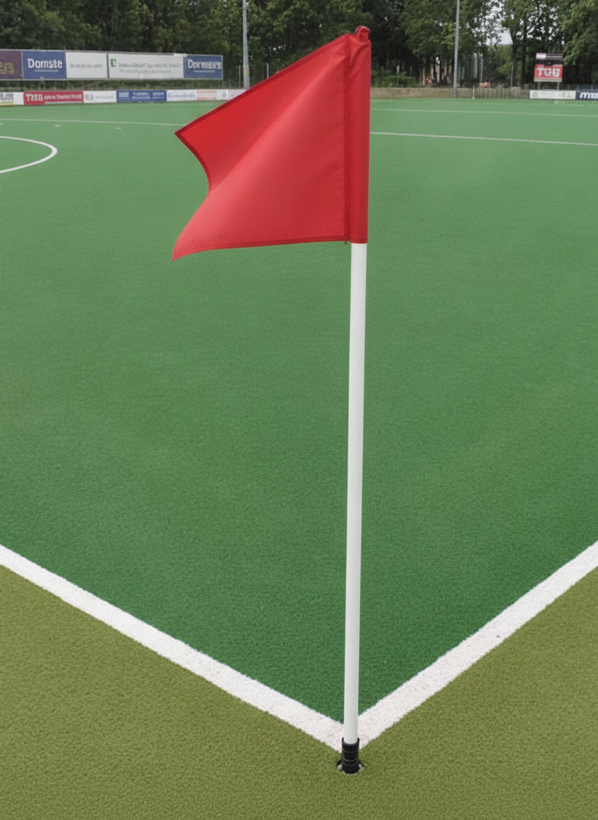 soccer, corner flag, veld, rode vlag, hoek_vlag