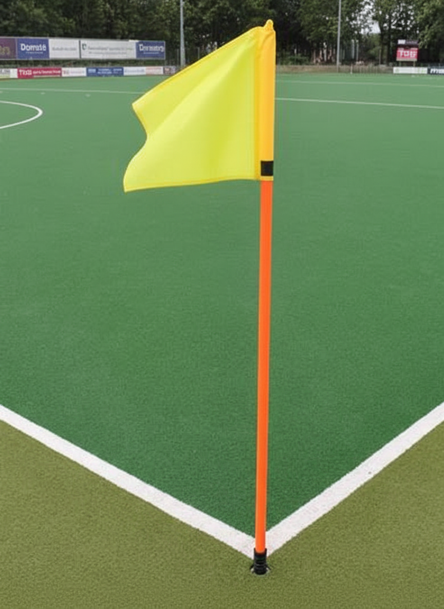flaggemmering, fout, koers, veld, corners flag?