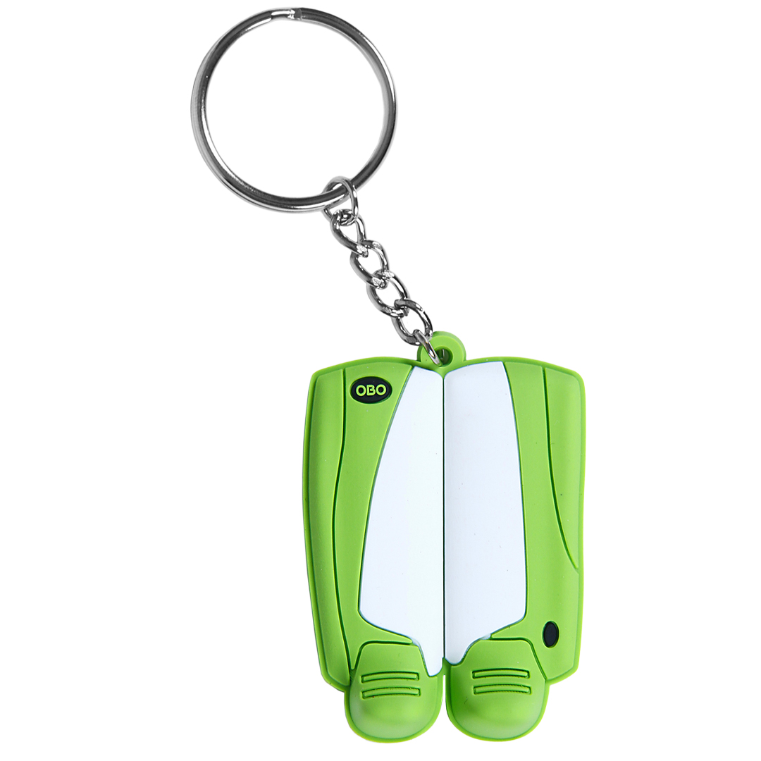 OBO keyring legguard kicker white/green