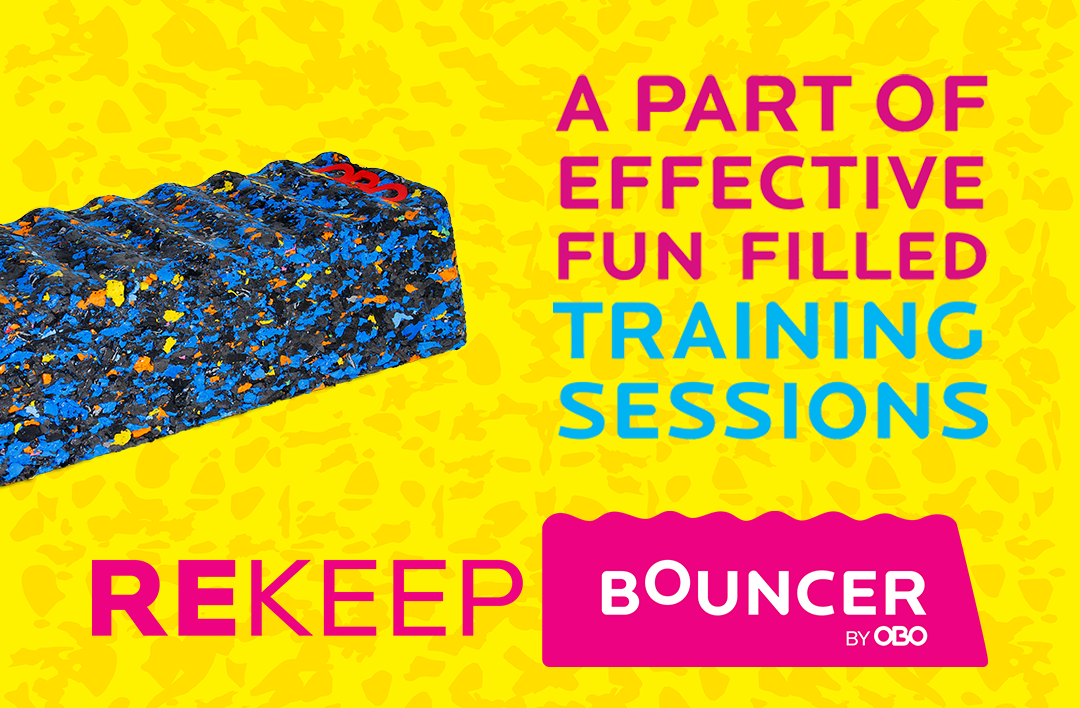 ergo mat, fitness mat, training session, blue speckle, bouncer, rubber, knee mat