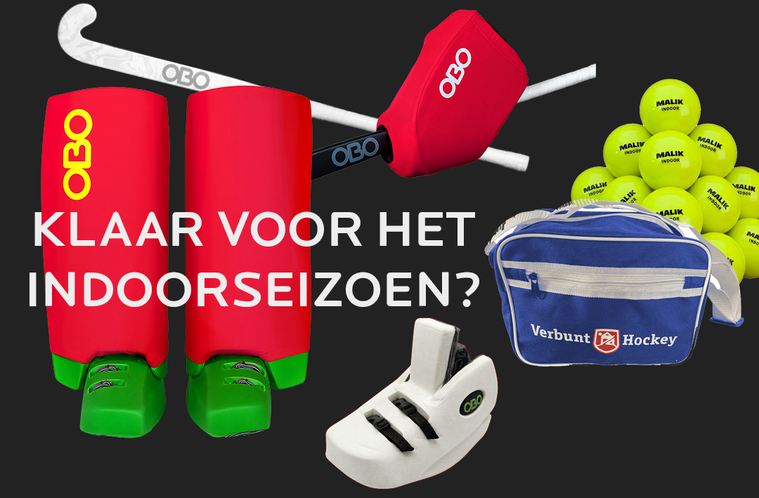 zaalhockey, keeperslegguards, hockeystick, zaalhockeyballen, sporttas