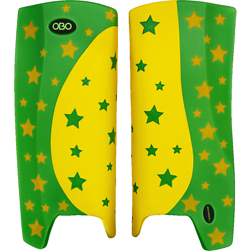 OBO Robo Hi-Rebound legguards 2023 geel/groen STARS