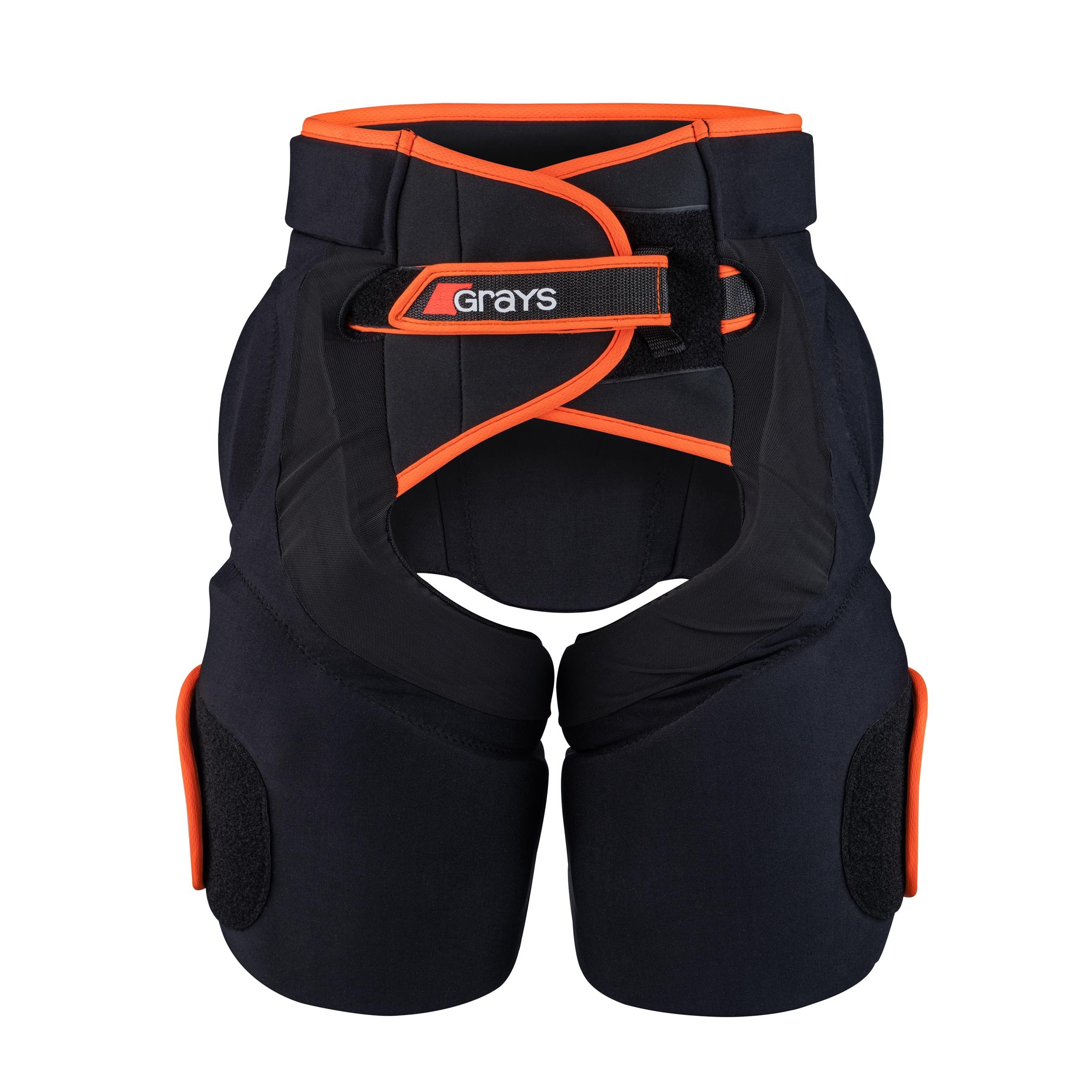 knie beschermers, kniebescherming, padded kneepads, zwarte kniepert, orange accenten