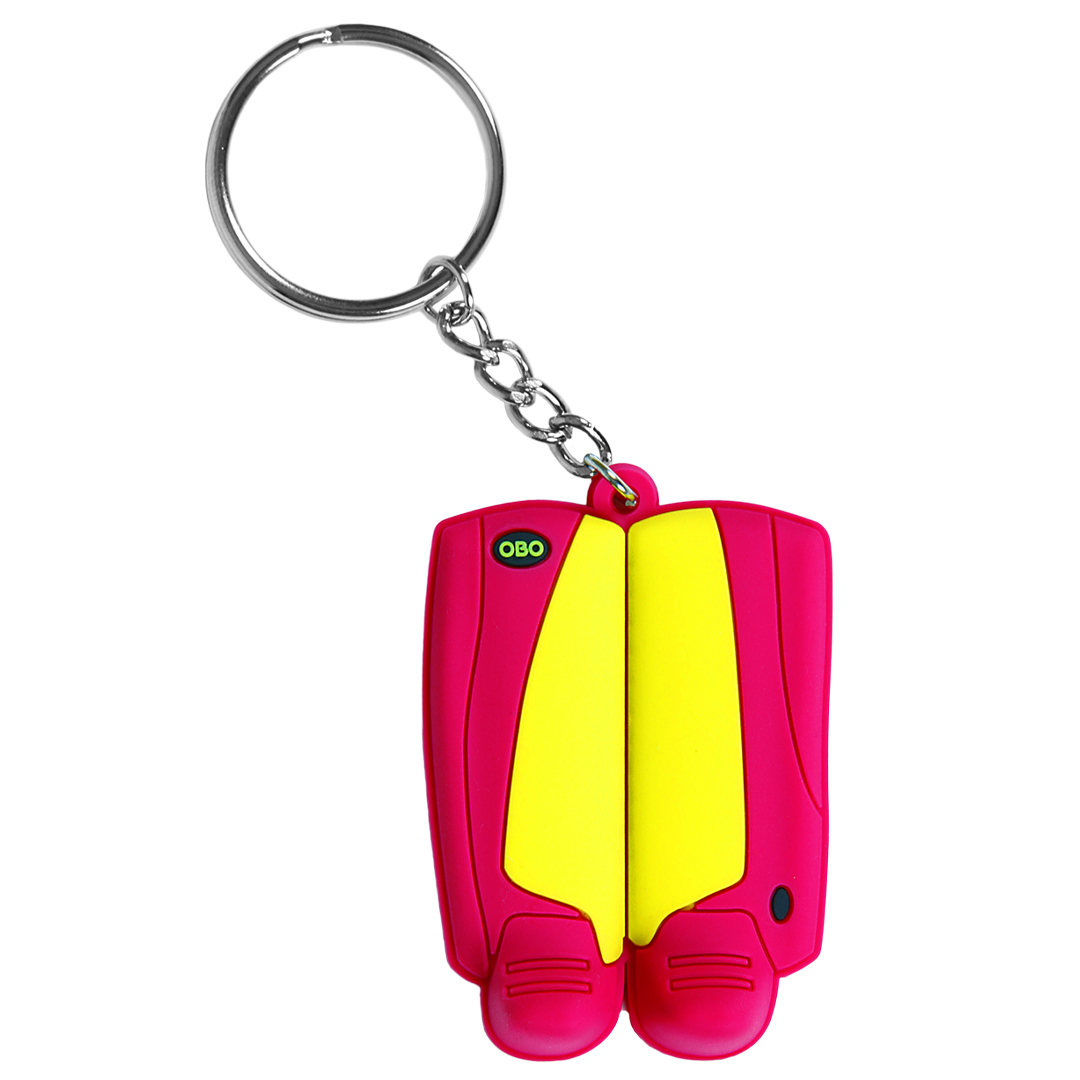OBO keyring legguard/kicker yellow/pink