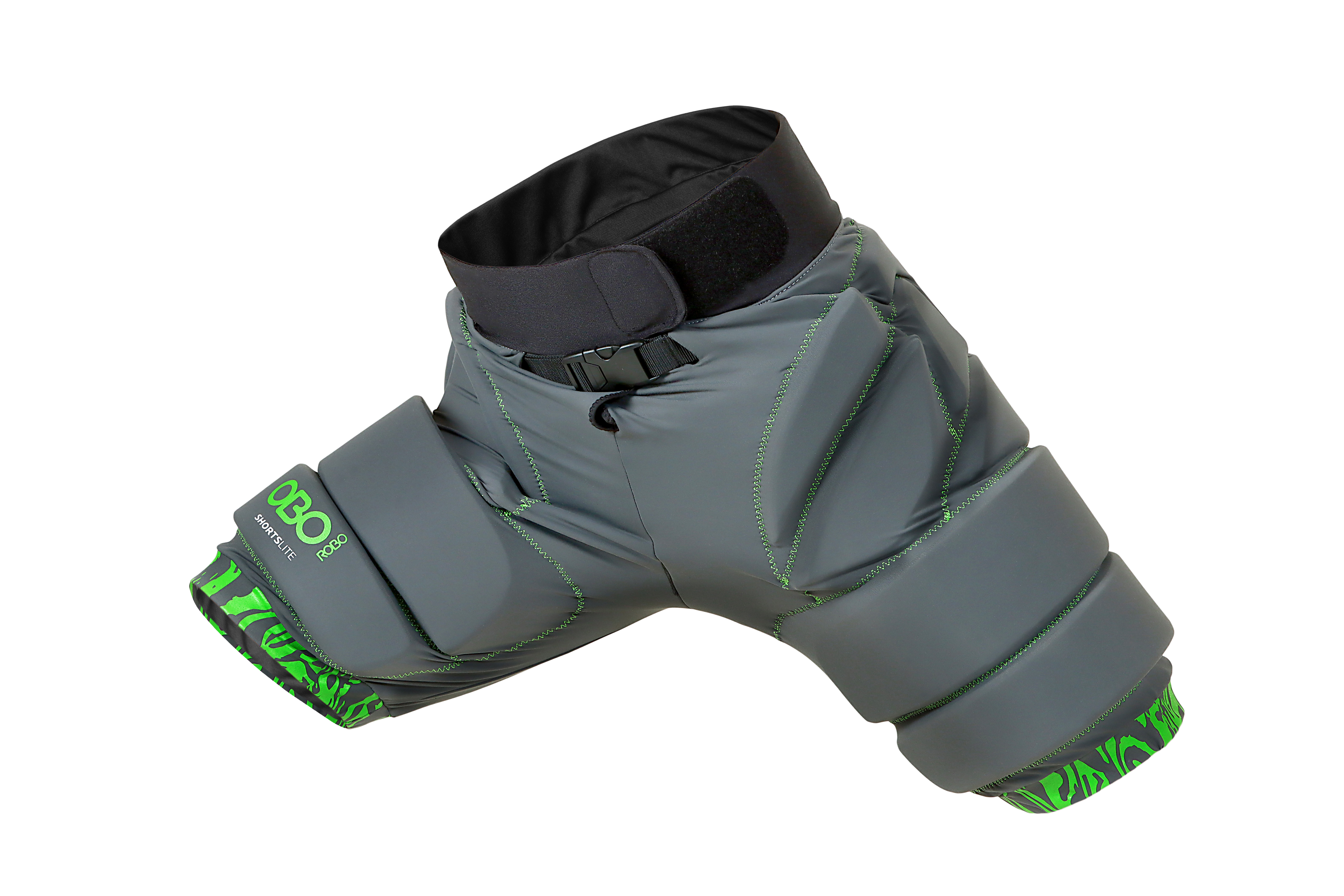 winter_jacket, gloves, padded_sleeve, gray, green_stitching