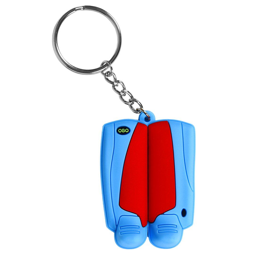 OBO keyring legguard/kicker red/peron