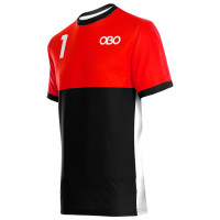 Obo custom goalieshirt red/black M